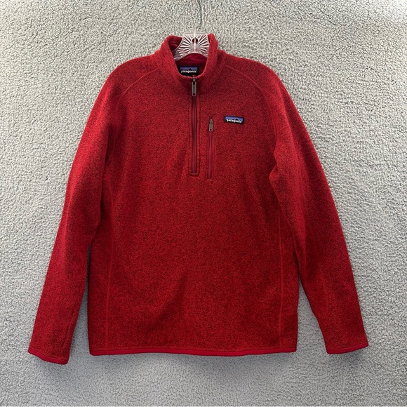 Patagonia Better Sweater 1/4 Zip Long Sleeve Pullover Red 25522 Men's Medium - Picture 1 of 9